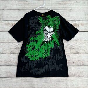 Batman DC Comics The Joker AOP T-Shirt Adult Size‎ Large Black/Green/Gray